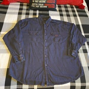 FALCON BAY men’s long sleeve fall winter purple shirt/ 1X